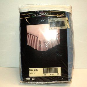Sears ColorMate Full Dust Ruffle 592 China Blue 14" Drop 180 Combed Percale Vtg